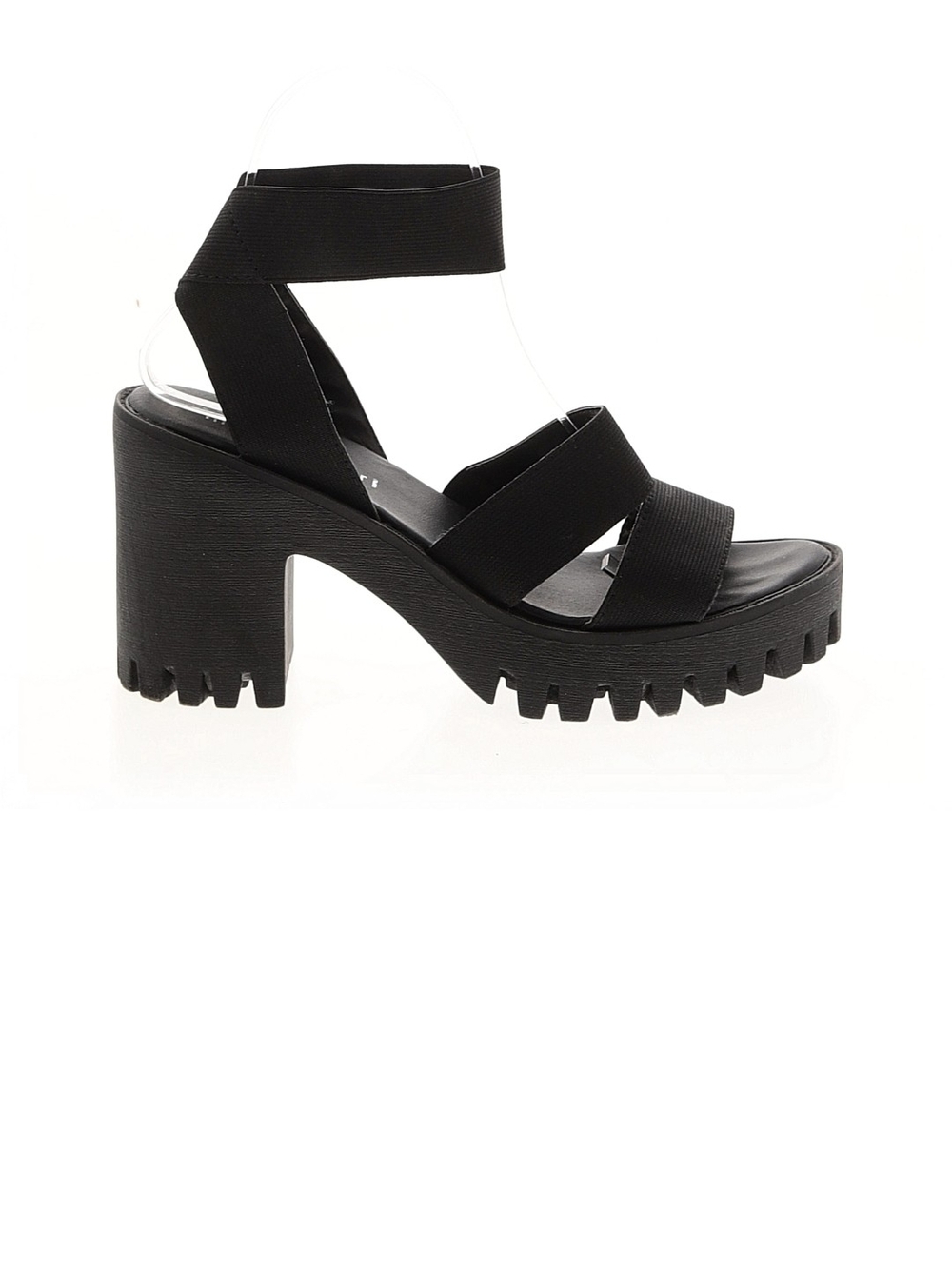 Madden Girl Black Chunky Strappy Platform Sandal
